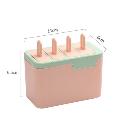 Plastový výrobník nanukov potravinárskej kvality, 4 mriežky, forma na zmrzlinu, letné ovocné formy na zmrzlinu, tácka na ľadové kocky