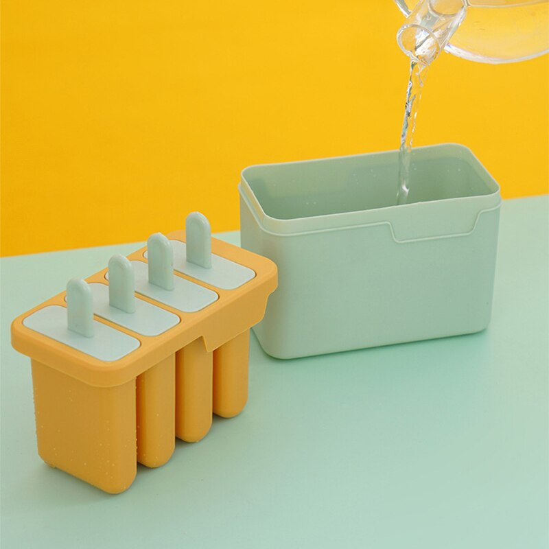 Plastový výrobník nanukov potravinárskej kvality, 4 mriežky, forma na zmrzlinu, letné ovocné formy na zmrzlinu, tácka na ľadové kocky