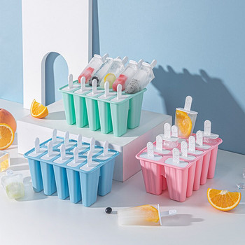 Mosodo Ice Cream Sticks Mold DIY Καλούπι για Popsicle Φόρμα σιλικόνης Ice Lolly Mold with Stick Σπιτικό Popsicle Ice Stick Εργαλεία κουζίνας
