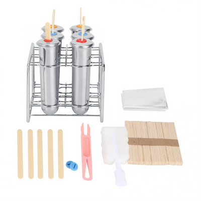 3/6/10 ks nerezových foriem na nanuky, držiak na zmrzlinu, tyčinky na nanuky, formy na zmrzlinu, okrúhly/plochý výrobník nanukov