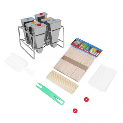 3/6/10 ks nerezových foriem na nanuky, držiak na zmrzlinu, tyčinky na nanuky, formy na zmrzlinu, okrúhly/plochý výrobník nanukov