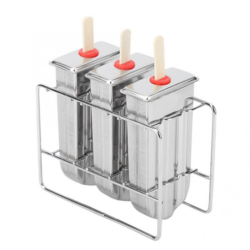 3/6/10 ks nerezových foriem na nanuky, držiak na zmrzlinu, tyčinky na nanuky, formy na zmrzlinu, okrúhly/plochý výrobník nanukov