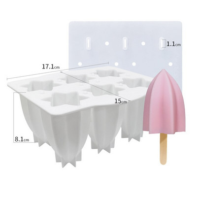 Forma na zmrzlinu s karambólou, silikónová forma na nanuky s viečkom, domáce formy na výrobu nanukov