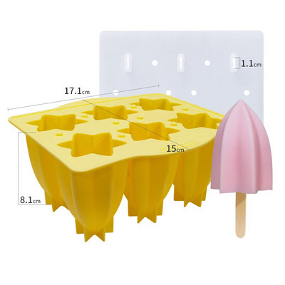 Forma na zmrzlinu s karambólou, silikónová forma na nanuky s viečkom, domáce formy na výrobu nanukov