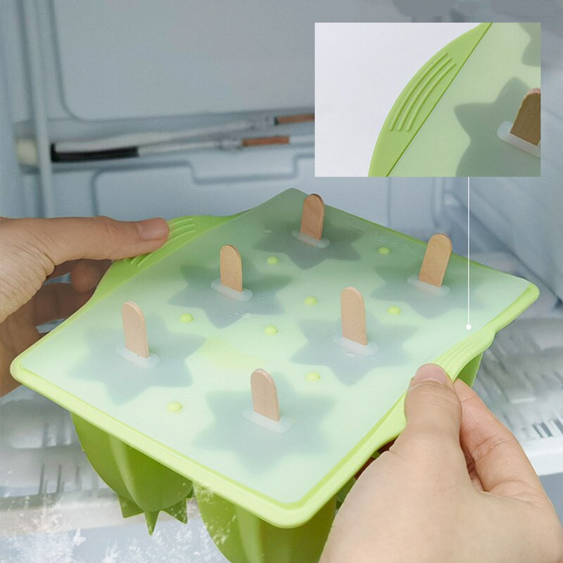 Forma na zmrzlinu s karambólou, silikónová forma na nanuky s viečkom, domáce formy na výrobu nanukov