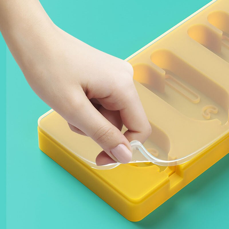 Silikónová forma na zmrzlinu, DIY domáce formy na nanuky, mraznička, 4-bunková malá miska na ľadové kocky, nástroje na pečenie