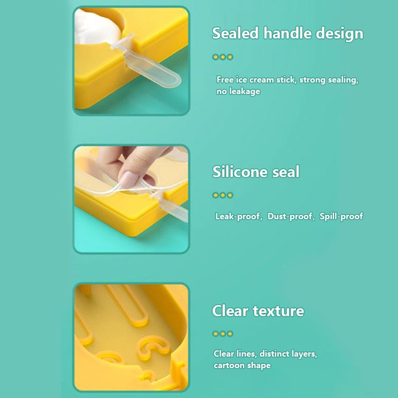 Silikónová forma na zmrzlinu, DIY, domáce formy na nanuky, mraznička, 4-článková, malá miska na ľadové kocky, nástroje na pečenie