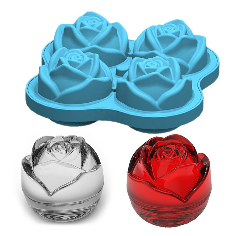 Silikónová forma na mydlo, 4/6 slotov, forma na tortu, kvet, ruža, kocka ľadu, formy na výrobu DIY 3D živice, hliny, čokolády, ľadu, ručne vyrábané