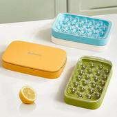 Tácky na ľadové kocky so silikónovým dnom, úložná nádoba na ľadové kocky s vekom, formičky na ľad na chladné nápoje, kuchynské náradie, príslušenstvo