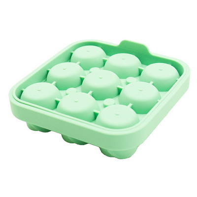 Silikónové formy na ľad s viečkom, 9 otvorov, tvar ružového kvetu, opakovane použiteľná miska na ľad, nástroj na výrobu zmrzliny
