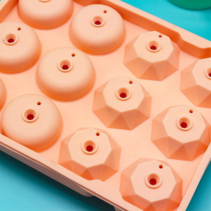 Domáca DIY forma na ľad, diamantový výrobník ľadu, mrazená miska na ľad, 12 mriežok, silikónová forma na ľad, čokoládová forma, kuchynské príslušenstvo