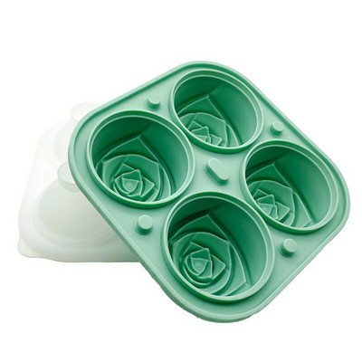 3D ružový kvet, výrobca ľadových kociek, forma na ľadové gule, zmrzlina, DIY nástroj, silikónová forma, domáca ľadová krabička