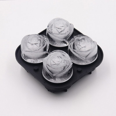 3D ružový kvet, výrobca ľadových kociek, forma na ľadové gule, zmrzlina, DIY nástroj, silikónová forma, domáca ľadová krabička