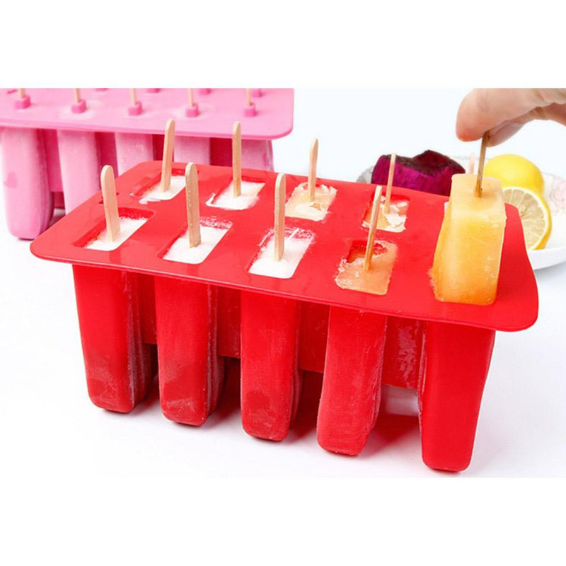 10-dierková silikónová forma, domáca DIY forma na ľad, forma na zmrzlinu, čokoládu, kuchynské doplnky