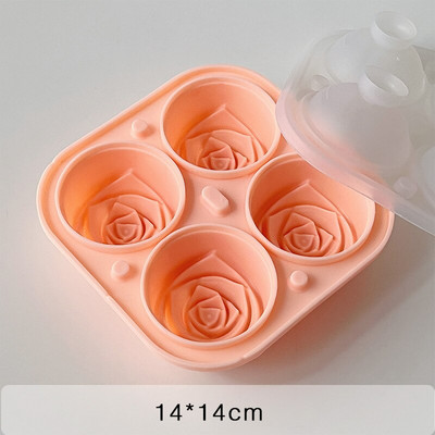 Silikónová forma na ľad s ružovou farbou, kryt na domácu whisky, ľadový artefakt, želé, potravinárska kvalita