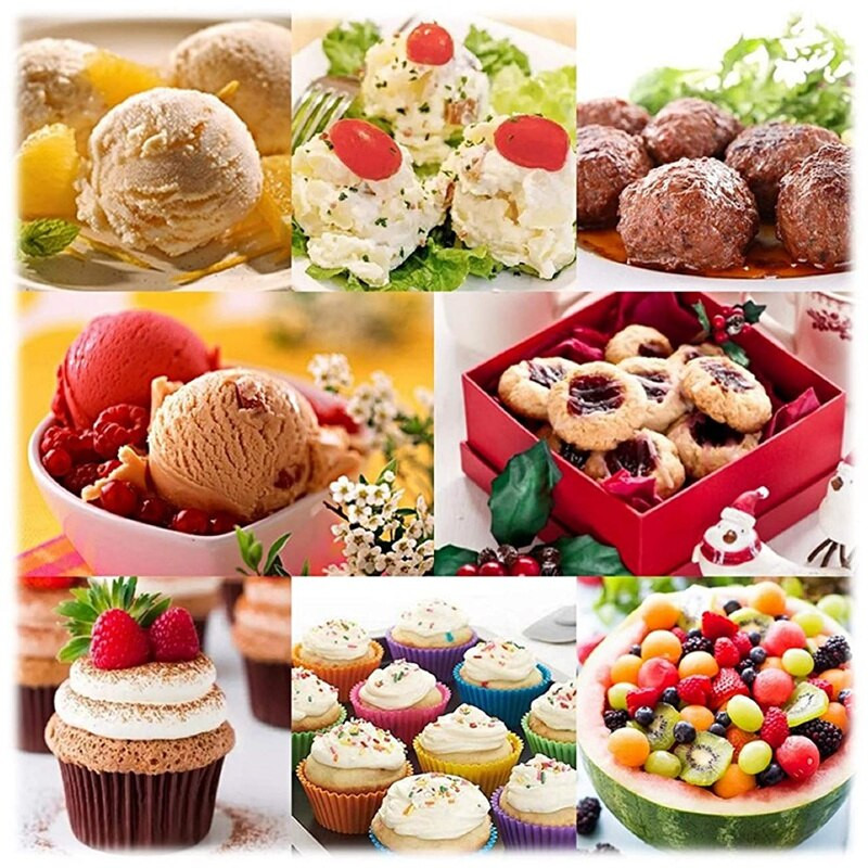 Ledų kaušelio sausainių kaušelio rinkinys, nerūdijančio plieno ledų kaušelis su gaiduko atleidimu, sausainių kaušelis, kepimui