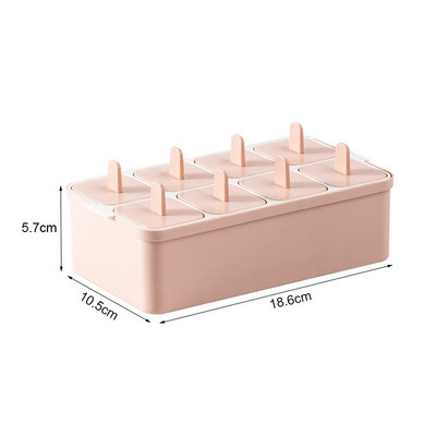 Domáca DIY forma na ľad, 8 mriežok, plastová forma na zmrzlinu s rukoväťou, výrobník ľadových kociek, kuchynské náradie, kuchynské príslušenstvo