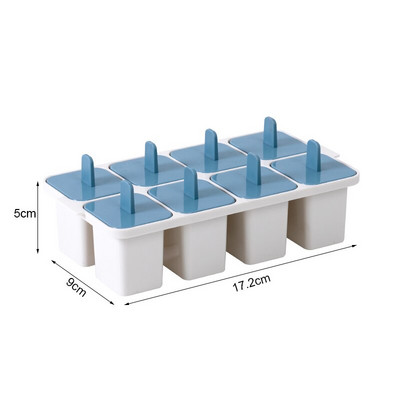 Domáca DIY forma na ľad, 8 mriežok, plastová forma na zmrzlinu s rukoväťou, výrobník ľadových kociek, kuchynské náradie, kuchynské príslušenstvo