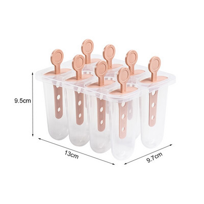 Domáca DIY forma na ľad, 8 mriežok, plastová forma na zmrzlinu s rukoväťou, výrobník ľadových kociek, kuchynské náradie, kuchynské príslušenstvo