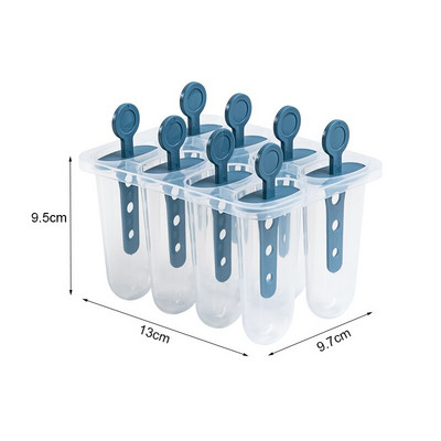 Domáca DIY forma na ľad, 8 mriežok, plastová forma na zmrzlinu s rukoväťou, výrobník ľadových kociek, kuchynské náradie, kuchynské príslušenstvo