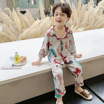 Цветна детска пижама за момчета -две части