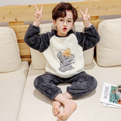 Gyerek plüss hímzett pizsama fiúknak