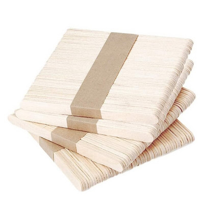 Paličky na zmrzlinu 200 ks Ručne vyrobená zmrzlina Super dlhá prírodná drevená remeselná palica (11,4 cm x 1,0 cm)