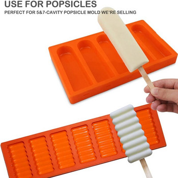 Μπαστούνι Popsicle 200Pcs Χειροποίητο Παγωτό Παγωτό Super Μακρύ Φυσικό Ξύλινο Ξυλάκι χειροτεχνίας (11,4cmx1,0cm)
