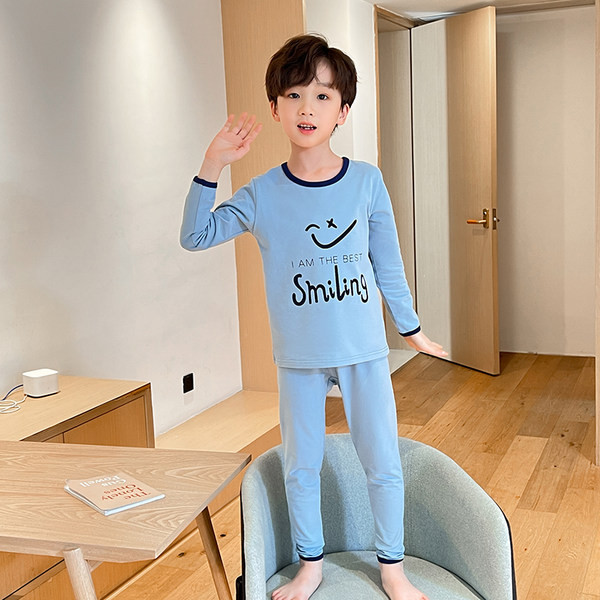 Detské dvojdielne pyžamo v modrej farbe pre chlapcov