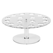 Nový akrylový stojan na zmrzlinový kornútok/rolku sushi so 16 držiakmi, priehľadný