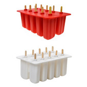 Forma na zmrzlinu zo silikónového gélu, forma na nanuk, miska na ľad, forma na nanuk, zmrzlina 10 so silikónovou formou vysokej kvality