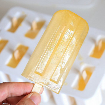 Silica Gel Ice Cream Mold Popsicle Mold Ice Tray Puck Popsicle Mold Ice Cream 10 με φόρμα σιλικόνης υψηλής ποιότητας