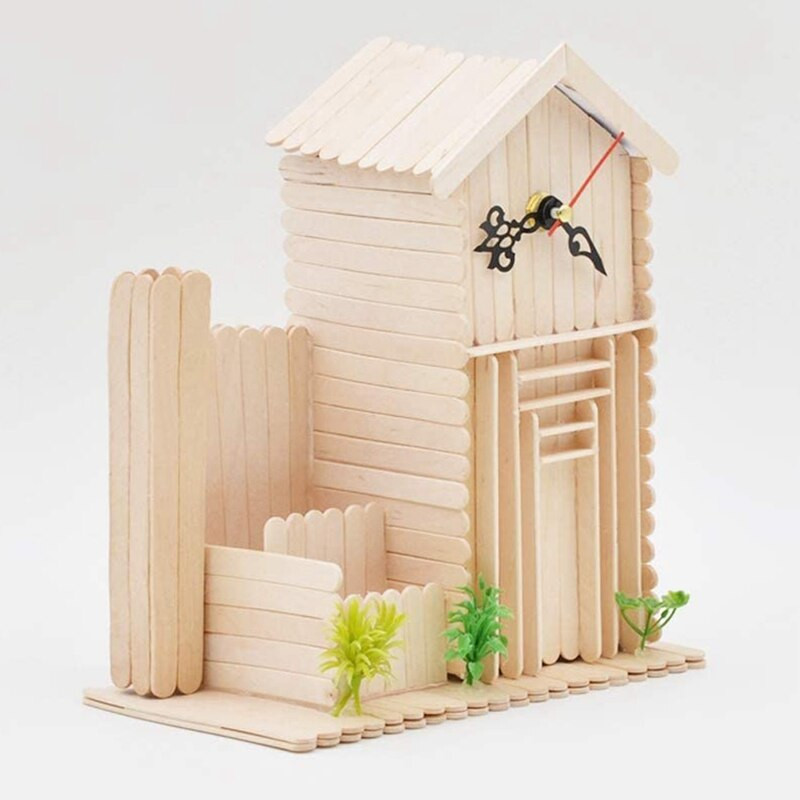 Paličky na zmrzlinu 200 ks Ručne vyrobená zmrzlina Super dlhá prírodná drevená remeselná palica (11,4 cm x 1,0 cm)