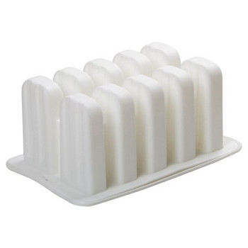 Silica Gel Ice Cream Mold sicle Mold Ice Tray Puck sicle Mold Ice Cream 10 με φόρμα σιλικόνης υψηλής ποιότητας Λευκό