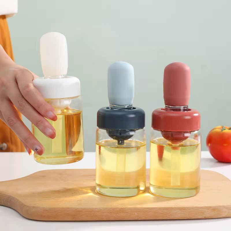 Silikónový olej do kuchyne, štetec na fľaše na pečenie, gril, dávkovač oleja na gril, sklenené fľaše, pečivo, steak, olej v spreji, pečenie, BBQ nástroj