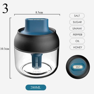 280ml sklenené koreničky s lyžičkou, olejovou kefkou, soľničkou a koreničkou, cukorničkou do kuchyne, organizér na korenie, úložný priestor