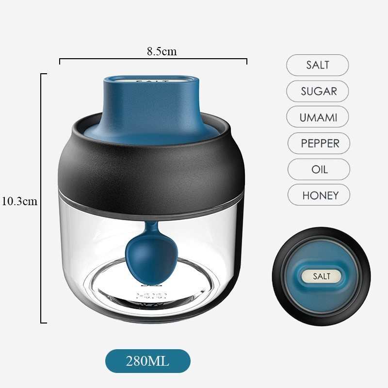 280ml sklenené koreničky s lyžičkou, olejovou kefkou, soľničkou a koreničkou, cukorničkou do kuchyne, organizér na korenie, úložný priestor