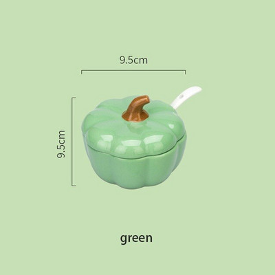 Tekvicová koreniaca krabička na ovocie, koreniaca nádoba, keramická koreniaca krabička, cukor, soľ, korenie, olej, nádržka, fľaša, kuchynské doplnky