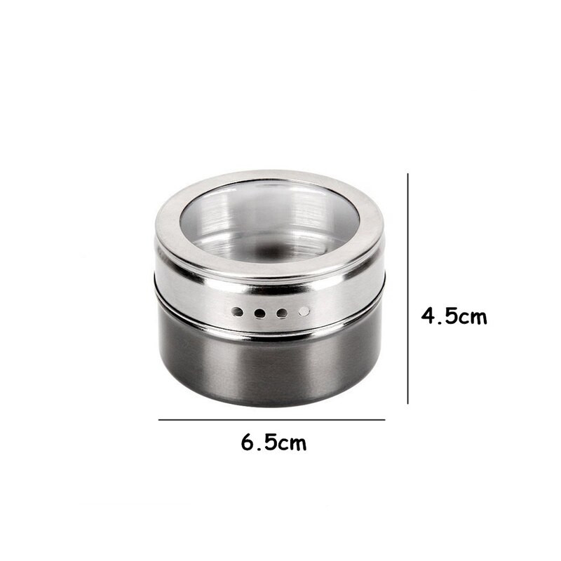 LMETJMA Magnetické dózy na koreničky Sada nerezových dóz na koreničky s nálepkami Koreničky Soľnička Korenička Sada koreniacich sprejov KC0017
