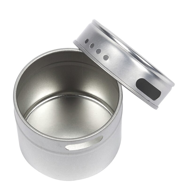 LMETJMA Magnetické dózy na koreničky Sada nerezových dóz na koreničky s nálepkami Koreničky Soľnička Korenička Sada koreniacich sprejov KC0017