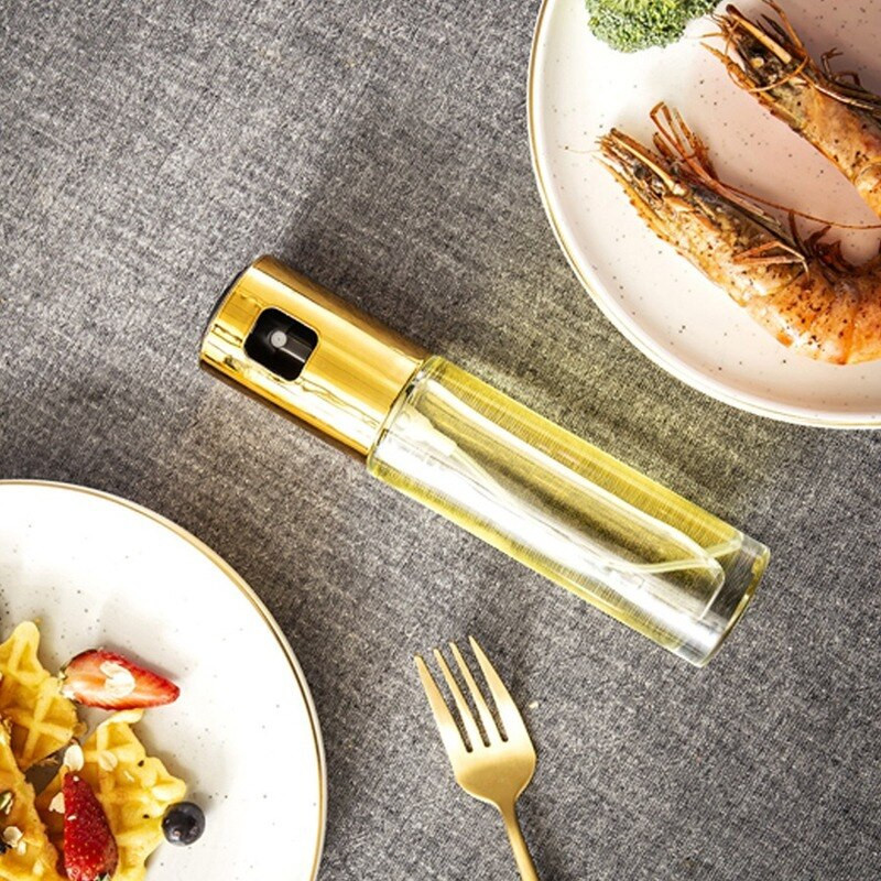 Kuchynský rozprašovač olivového oleja, pumpička, olejový hrniec, nepriepustný dávkovač oleja, grilovací rozprašovač, korenie, riad, varenie, stláčacie fľaše