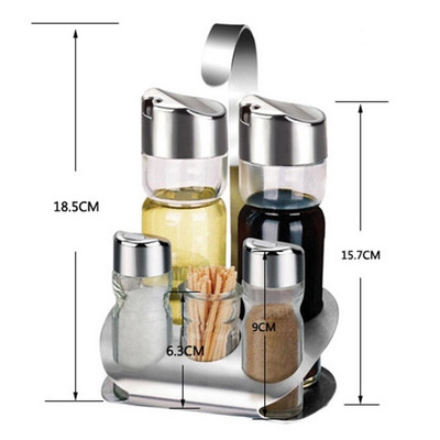 Sada koliesok z nehrdzavejúcej ocele, soľnička na korenie, korenička bez zápachu so stojanom, krabička na korenie, fľaša na korenie, kuchynské náradie