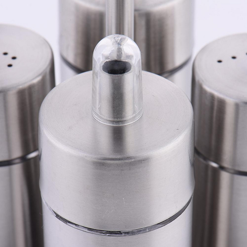 Sada koliesok z nehrdzavejúcej ocele, soľnička na korenie, korenička bez zápachu so stojanom, krabička na korenie, fľaša na korenie, kuchynské náradie