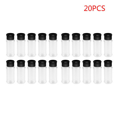 Soľnička 100ml plastová koreňová nádoba BBQ soľ držiak na korenie na grilovanie fľaše soľnička korenie kuchynská pomôcka 10/20 ks