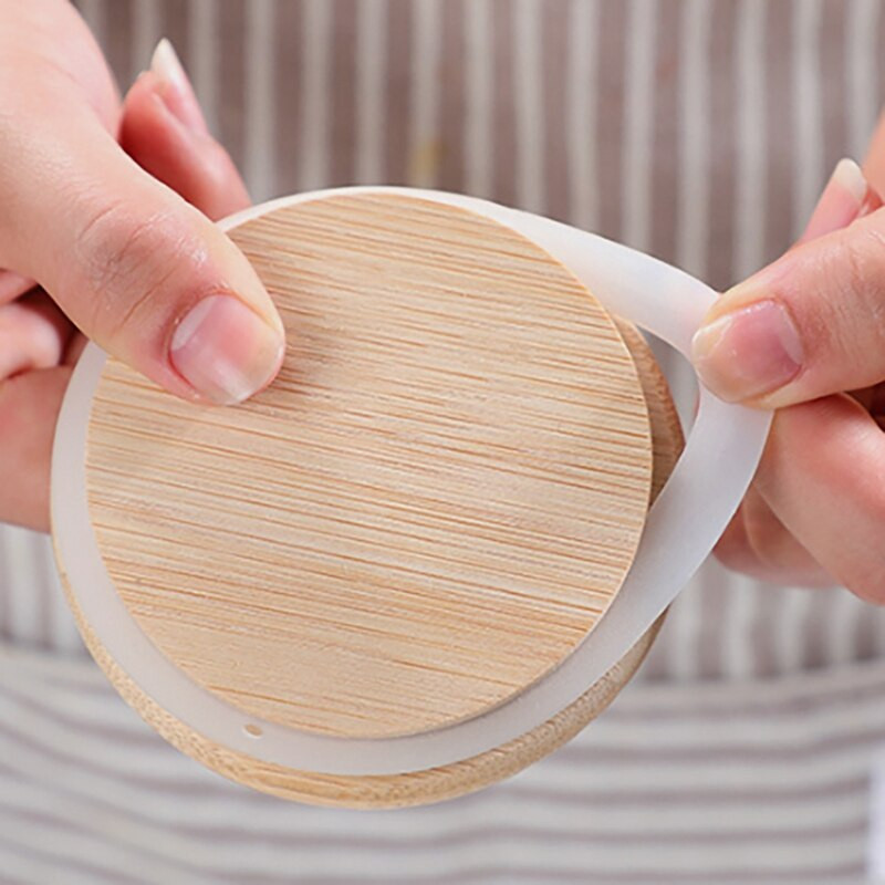 10 ks bambusových drevených viečok, sklenených nádob, vzduchotesných nádob, kuchynských úložných fliaš, pohárov, nádob na potraviny, čaj, kávové zrná, pohára na cukríky