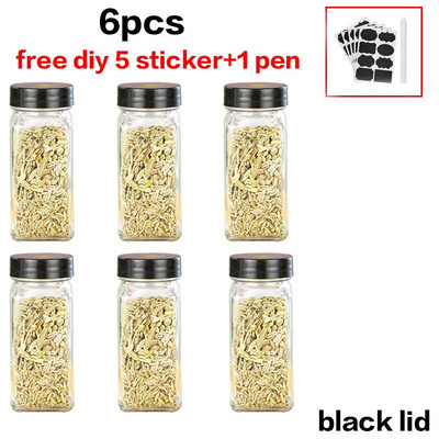 Vrchnák na korenie, fľaša na korenie, sklenené kuchynské potreby a materiály, sada soľničiek, sklenená nádoba na korenie, nálepka na domácich majstrov