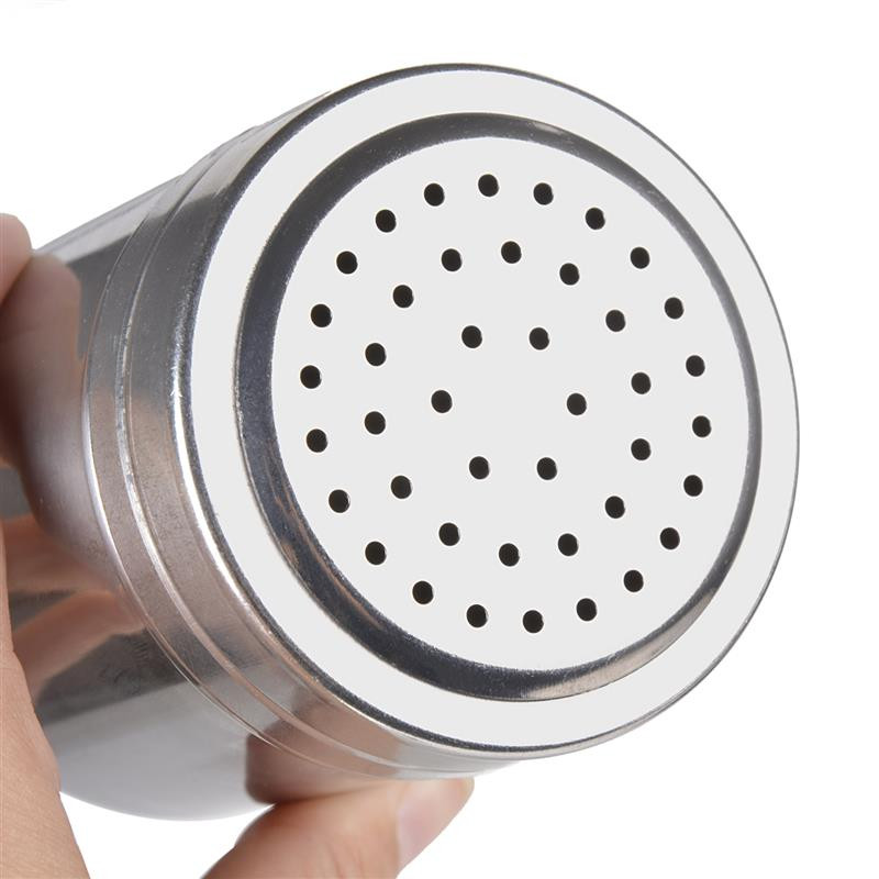 Sada 3 fliaš na korenie Kapmore z nehrdzavejúcej ocele, trepačka na korenie s plastovým viečkom, kuchynské náradie, úložný priestor na prášok