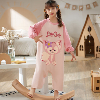 Детска пижама тип гащеризон с щампа за момичета