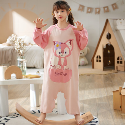 Dječja pidžama tipa kombinezon s printom za djevojčice