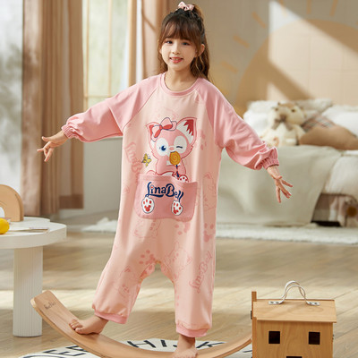 Dječja pidžama tipa kombinezon s printom za djevojčice